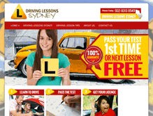 Tablet Screenshot of drivinglessonssydney.com.au